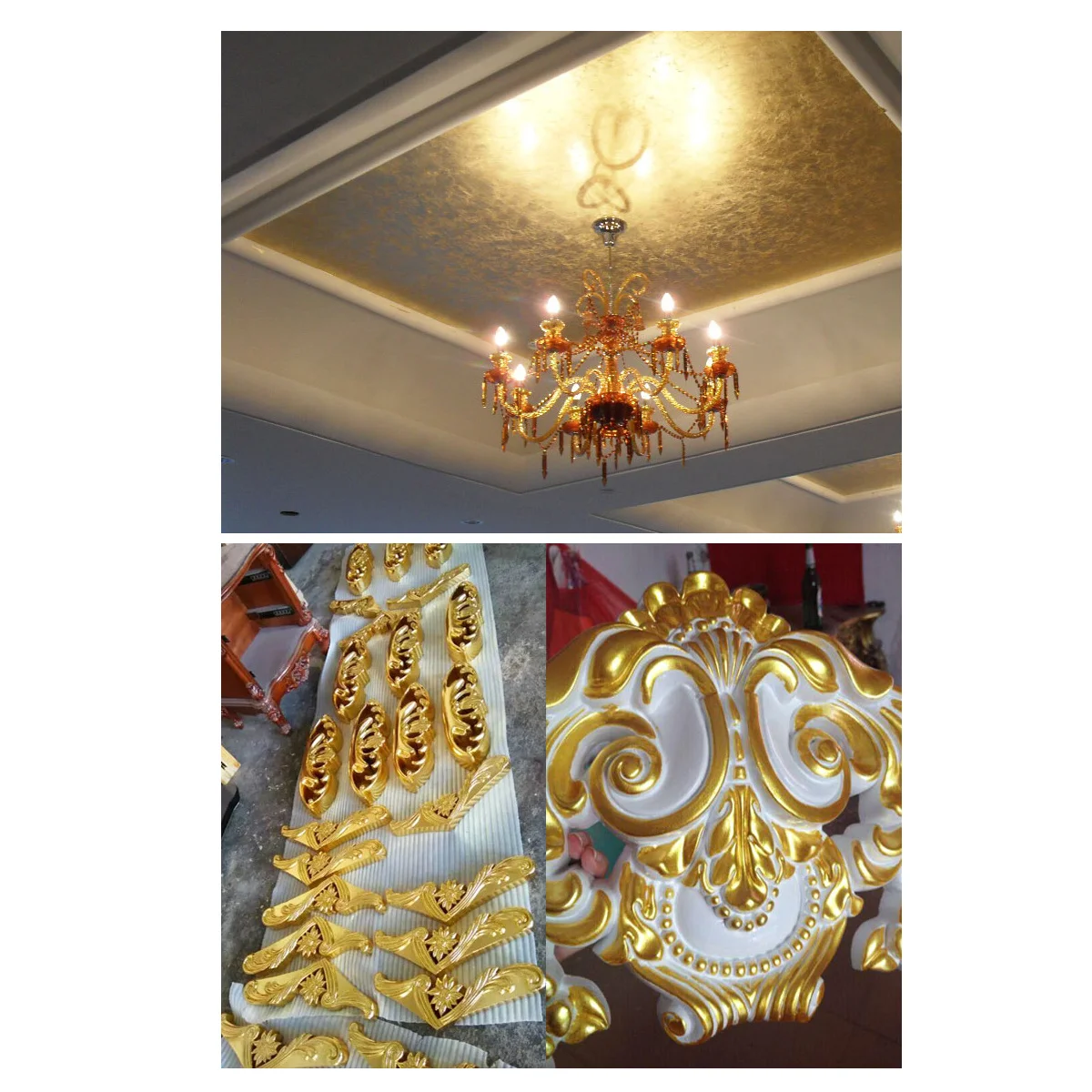 

100pcs Imitation Gold Leaf 5.5 Inch Shiny Metallic Finish For Art Crafts Decoration Gilding Diy Home Furniture Restoration Gold