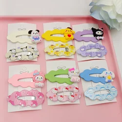 Sanrio Hello Kitty Hair Clip Lovely Cartoon Hairpins Toddler Girl Hair Accessories Girl Gifts