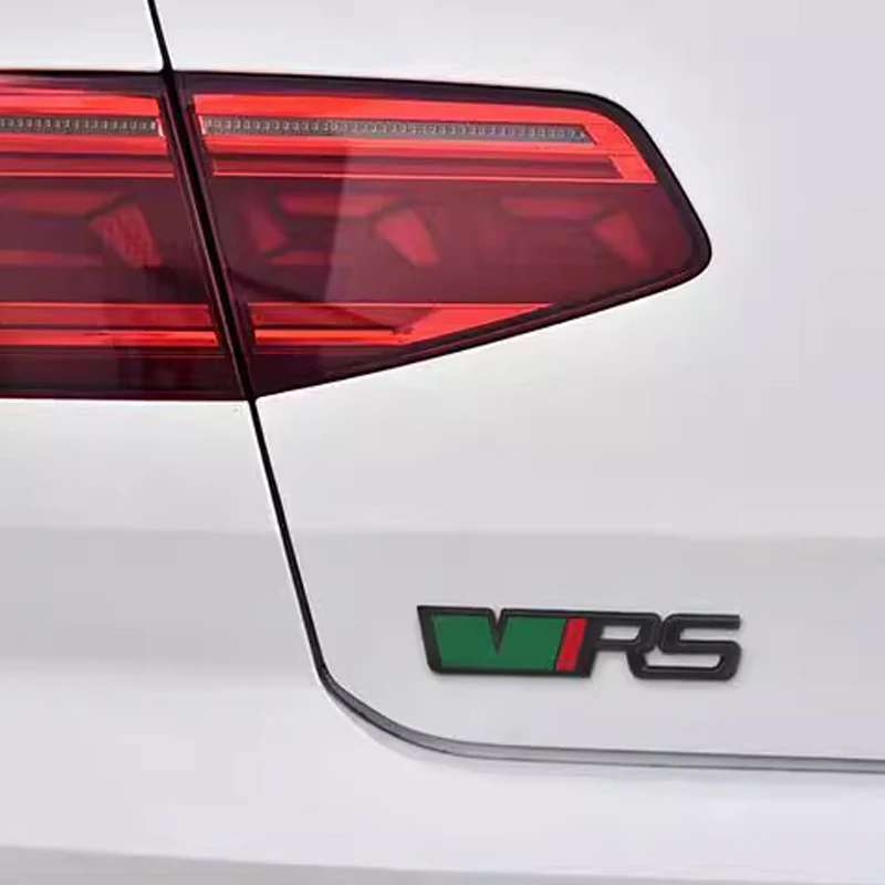 Metal 3D VRS Badge Car Front Grill Emblem VRS Rear Trunk Decal Stickers For Fabia Octavia Rapid Superb Yeti  Karoq Vision Kodiaq