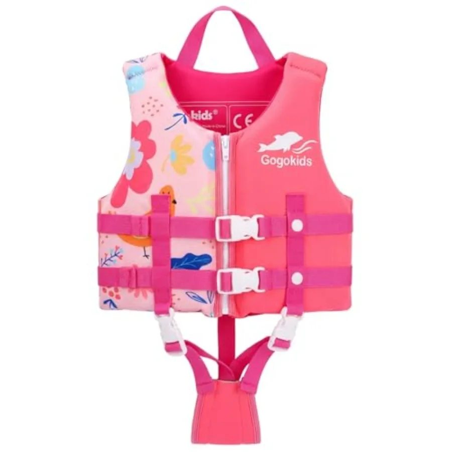 

Toddler Swim Vest, Premium Swim Vest for Kid Swimming Jacket for 30-40-50-60-70-80 Lbs Girls and Boys, Toddler Floaties Swimmin