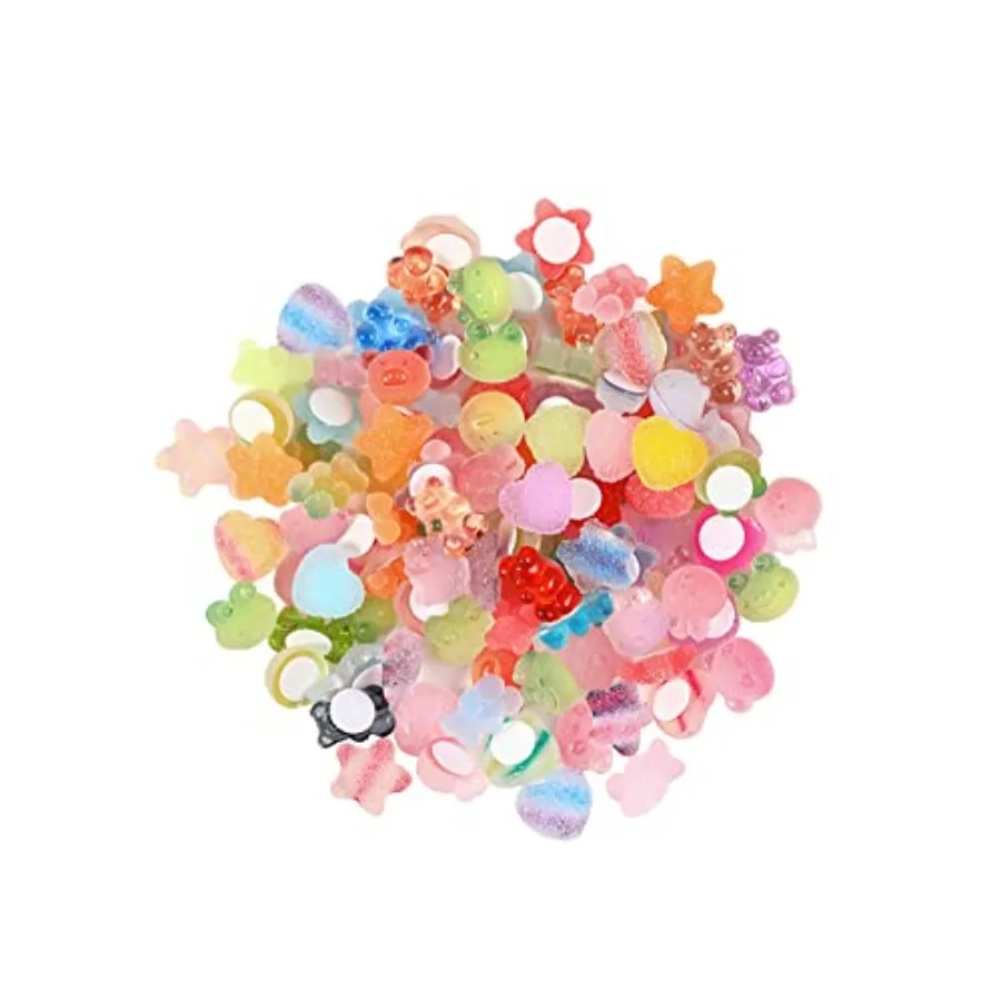 

3D Clear Resin Stickers for Big Belly Cups Mugs, Removal Without Trace, 100 Mixed Shapes Resin Self Adhesive Art Stickers Decor