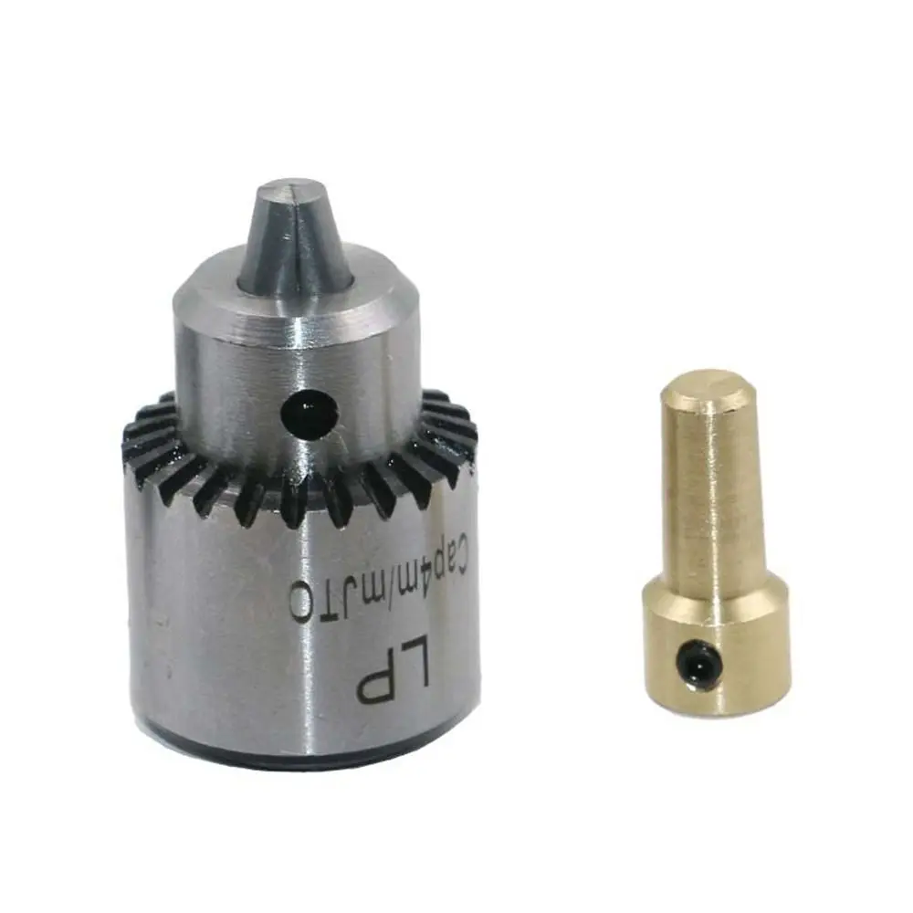 Portabrocas Micro Motor cónico con llave de mandril, 0,3mm, latón, Motor eléctrico profesional, montado en el eje, 3,17-4mm