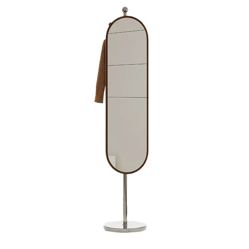 Floor-to-ceiling rotating full-length mirror coat rack integrated hanger bedroom
