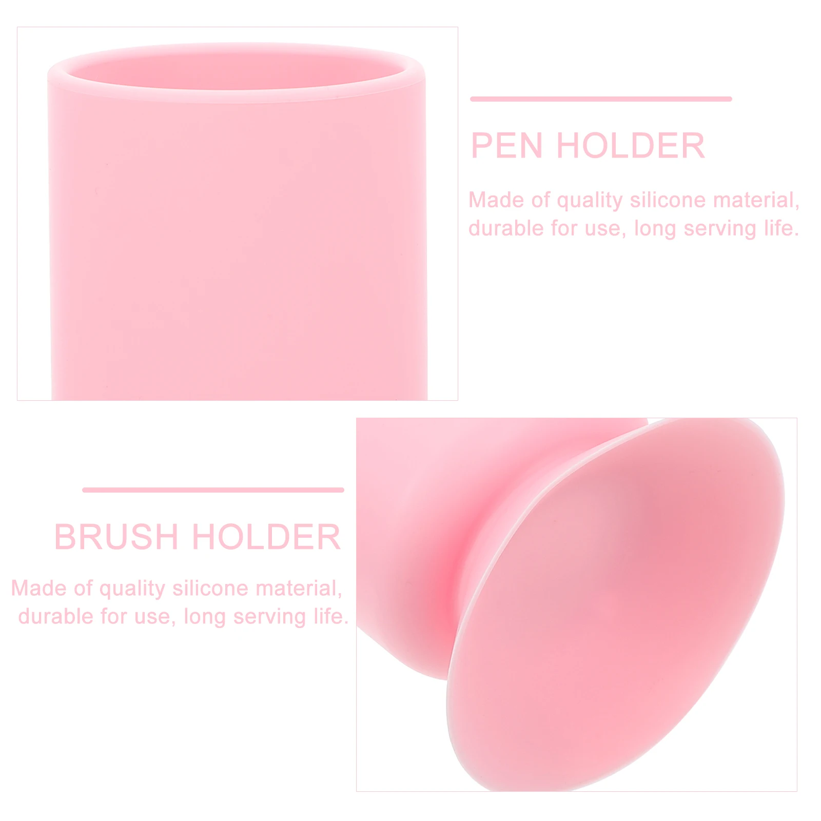 

Anti-Fall Makeup Stand Suction Desk Pen Storage Organizer Silicone Brush Pen Organizer Cosmetics Brush Container