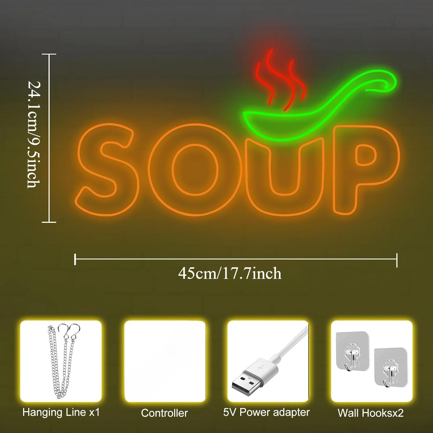 Soep Neon Sign USB-aangedreven - Commercial Kitchen Japanese recensie en prijs