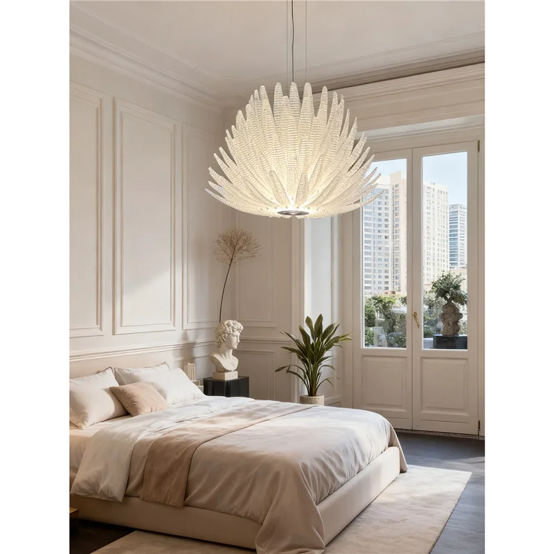 French Luxury Living Room Restaurant Pendant Lights Bedroom Hotel Villa High-end Crystal LED Chandelier Home Decor Lamps Fixture view 5