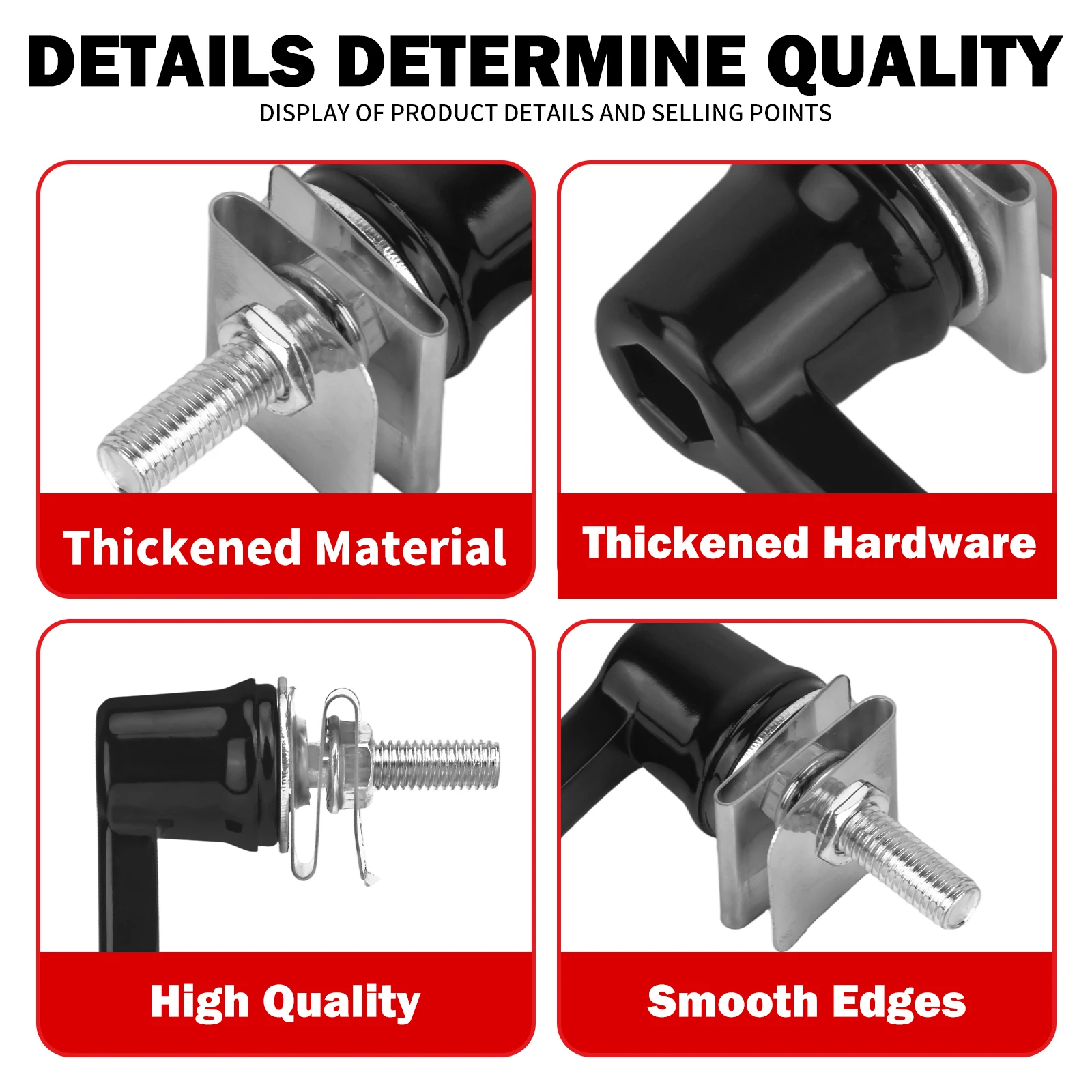 Motorcycle 4 Pcs Saddlebag Lever Lock Bolts & Nuts Kit Black For Harley Touring CVO Road Street Electra Glide Road King 1992-25 4
