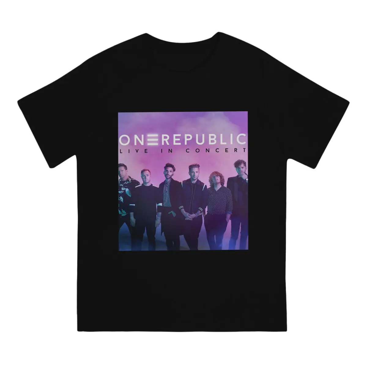 Men's T-Shirts Fiveon One American And World Band Funny Tee Shirt Short Sleeve Onerepublic T Shirts Round Neck Clothes Unique image 2