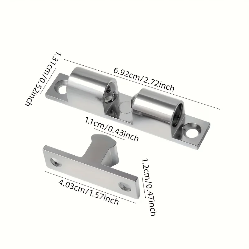 Stainless Steel Magnetic Door Latch for Furniture Interlock Switch Chassis Cabinet Spring Ball Locker Adjustable Door Buckle