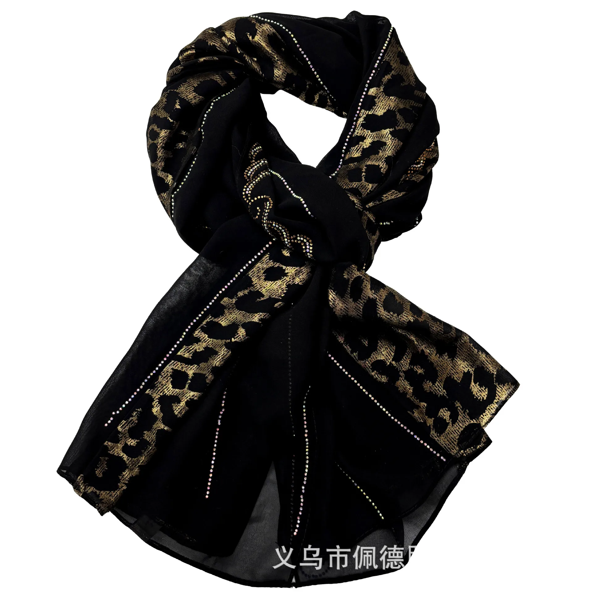 

170*70 см Ретро Spice Girl леопардовый принт бамбуковый лист с принтом сращивания модель тяжелой промышленности платок женский Y2k TrendI длинный шарф