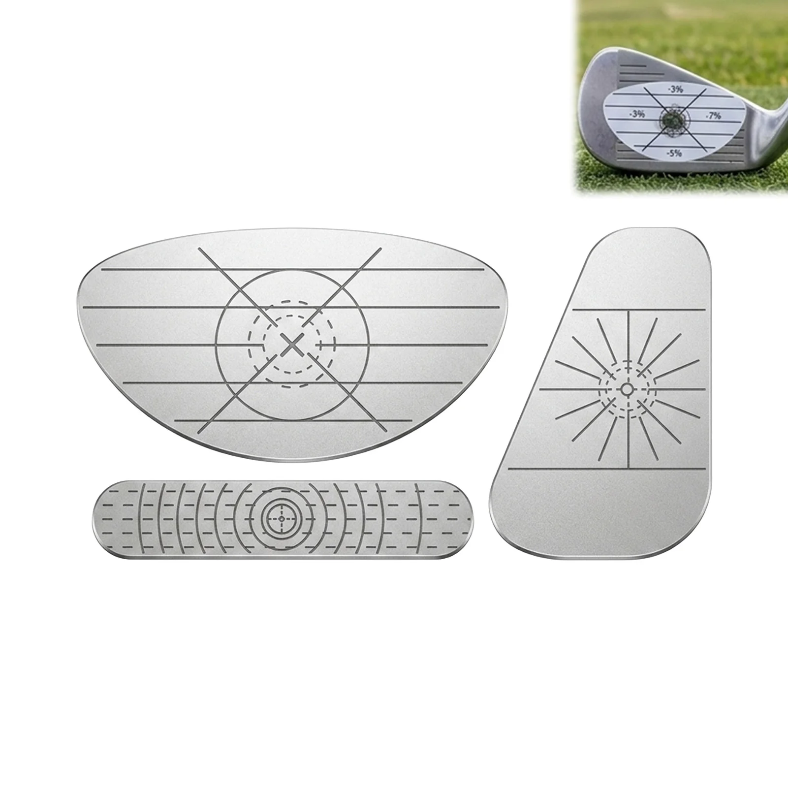 Golf Impact Stickers For Putters Irons Training Aid Alignment Markers