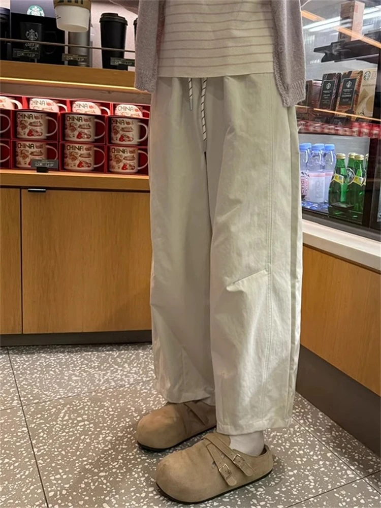 

Loose Wide Leg Nine-Tenths Balloon Pants Women's plus Size Casual Trousers Spring New Sle Korean Sle High Waist Straight Leg
