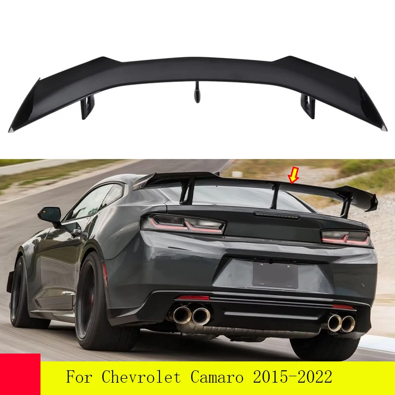 ZL1 1LE Style Spoiler For Chevrolet Camaro 2015-2022 ABS Plastic Rear Trunk Lid Spoilers wing Glossy Black Carbon Tuning Car