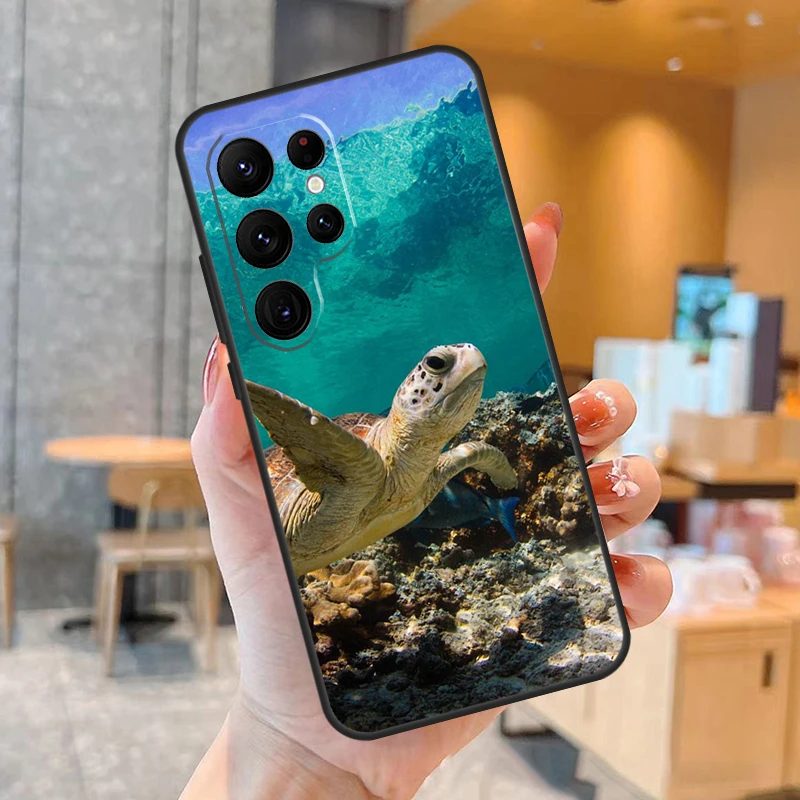 Nette Cartoon Turtles Fall Für Samsung Galaxy S23 S22 Ultra S20 S21 FE S9 S10 Hinweis 10 Plus Hinweis 20 ultra Abdeckung