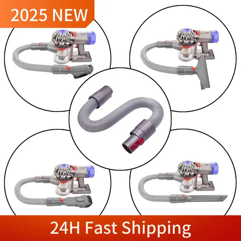 Vacuum Brush Attachment For Dyson V7 V8 V10 V11 V15, Soft Brush Cleaning Tool With Extension Hose And Trigger Lock Easy Install