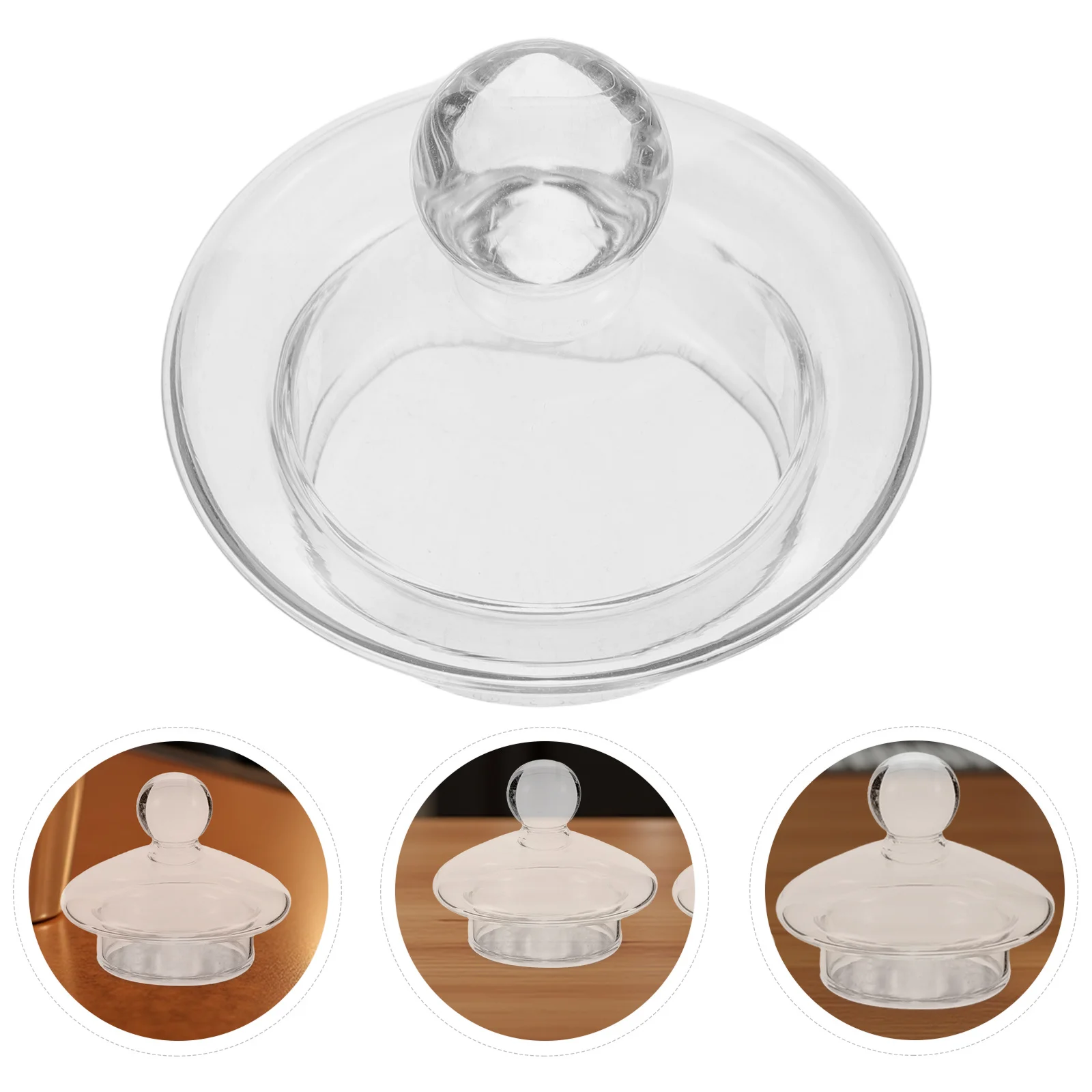 

2Pcs Transparent Whiskey Glass Lid Dust Free Aroma Preserving Tasting Accessory Home Bar Glass Lids for Cups Brandy Cup Lid