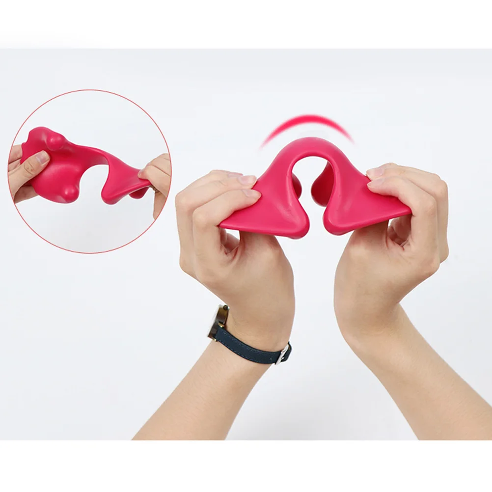 

【】Cervical Massage Ergonomic Neck Massager Deep Neck Massage Ball Relaxation Manual Muscle Relaxer For Home Use (Rosy)