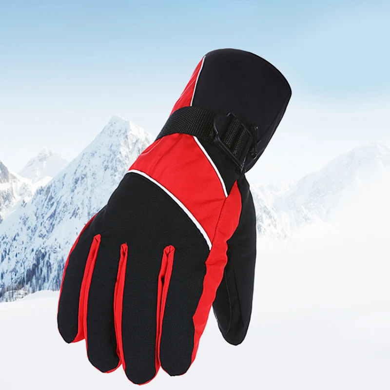 Winter Outdoor Sports Warm Cycling Gloves for Men and Women Outdoor Sports Plus Velvet Windproof Mountaineering Ski Gloves