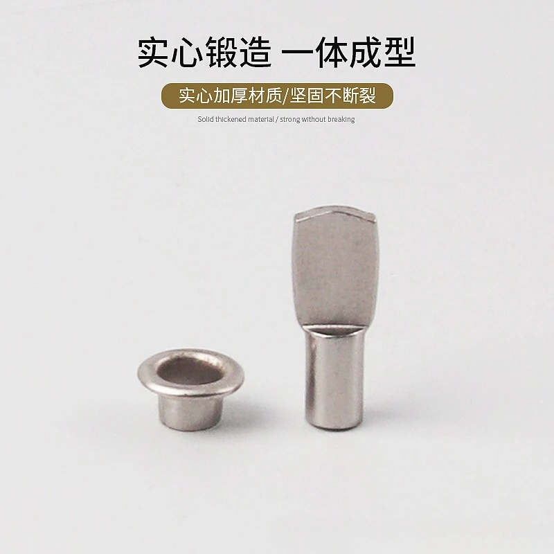 

100Pcs 5mm 7mm Stem Spoon Shelf Support Peg Pin With Metal Knock In Sleeve Grommet Furniture Cabinet Closet Nickel Plated
