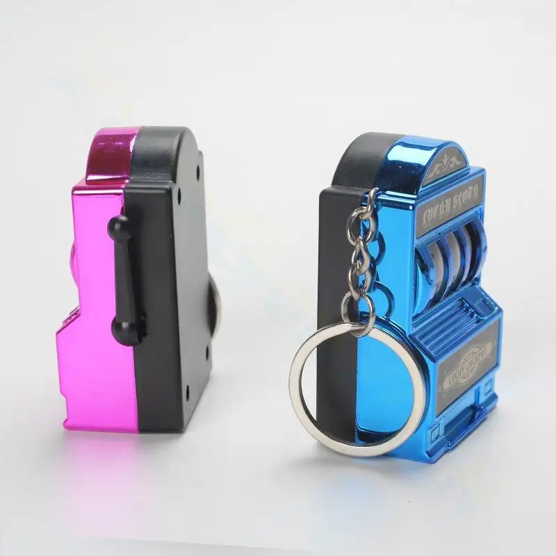 الفاكهة فتحة آلة المفاتيح محظوظ سحر الجائزة الكبرى سلاسل المفاتيح لعبة كازينو صغيرة قلادة حقيبة حلقات المفاتيح حفلة طفل الكبار هدايا الجدة