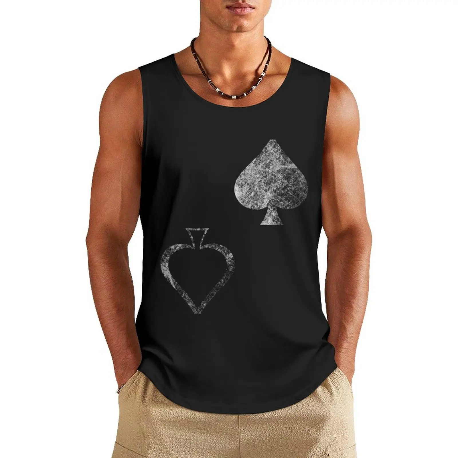 

Caydes Spades Faded Tank Top Working vest gym t-shirts