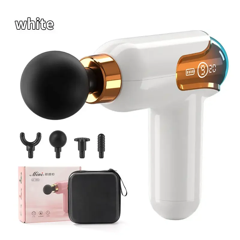 Mini Fascia Gun Deep Tissue Massager Portable Shock Muscle Massage Gun Handheld Full-Body Massager Small Silent Back Massage