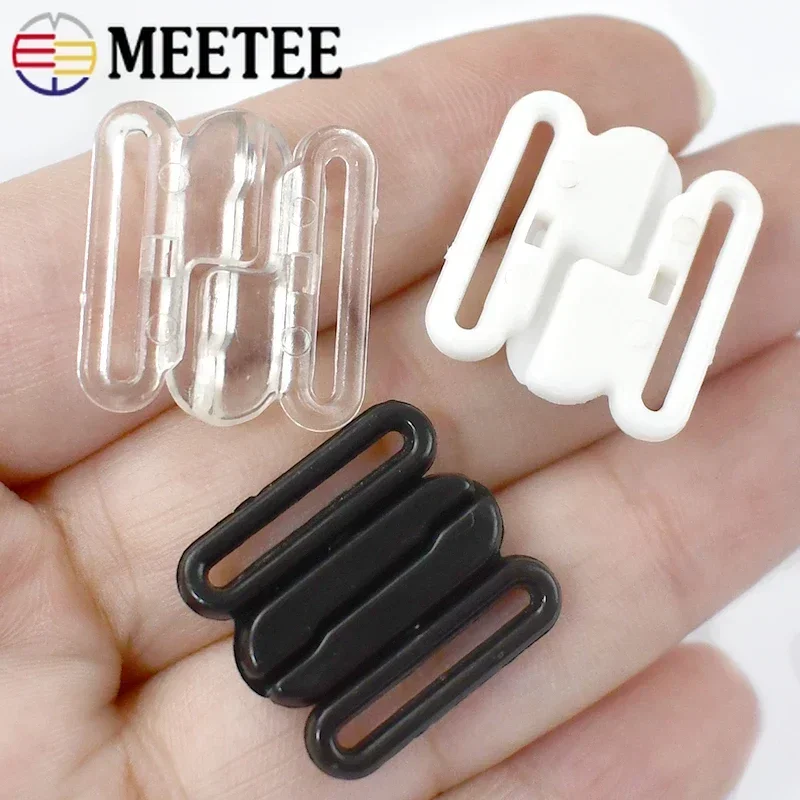 30/50Sets 10/12/15/20mm Plastic Bra Buckles Bikini Adjust Hook Maternity Nursing Underwear Front Closure Adjustment Snap Button