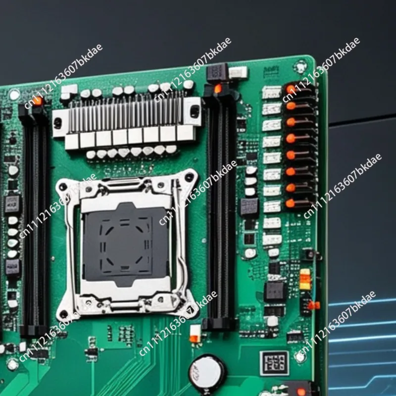 X99 Dual plus Main Board LGA 2011-3 Processor Support DDR4 Memory 6 PCI-E Graphics Card Slot Large Spacing for Gaming