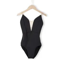 New Cotton Spandex White Black Adult Camisole Ballet Bodysuit Dancewear Women Gymnastics Leotards