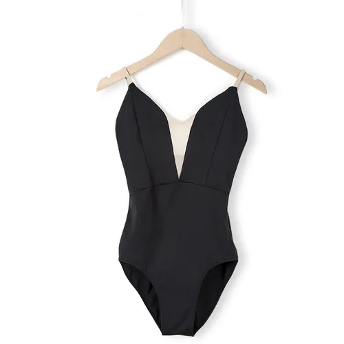 Nuevo Camisola de algodón y LICRA para adultos, mono de Ballet, Ropa de baile, Leotardos de gimnasia para mujer, blanco y negro