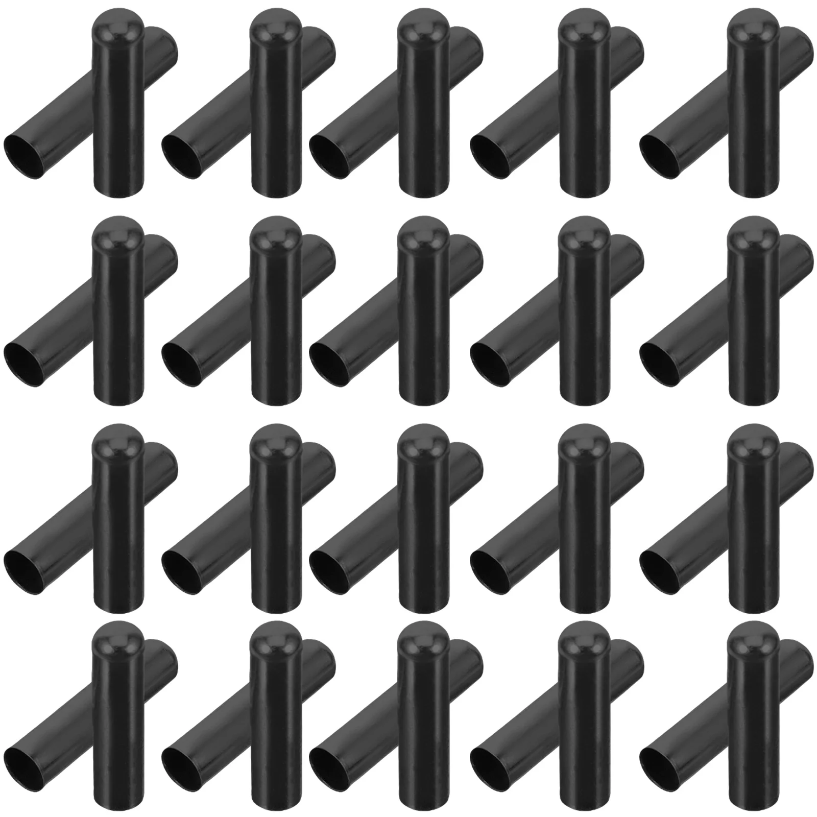 

50pcs 4mm x 20mm Black Metal Tips Hat Rope Tail Clips for Shoes Backpacks Pants Fashion Lightweight Easy