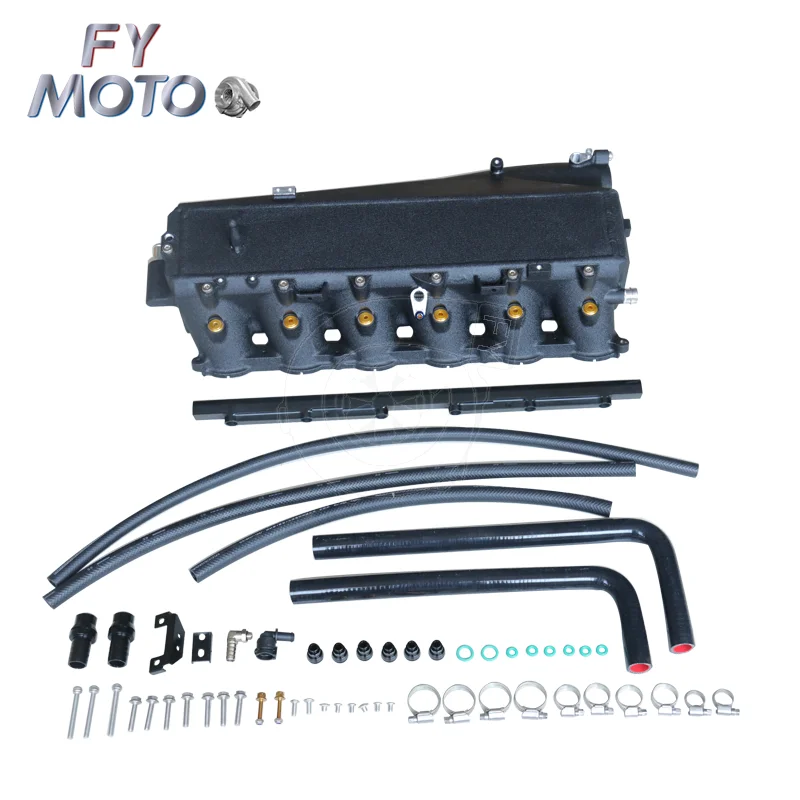 Black Cast INTAKE MANIFOLD for b mw F22 M240I F30 340I 440I 16-19 HALF CNC with Core&accessories