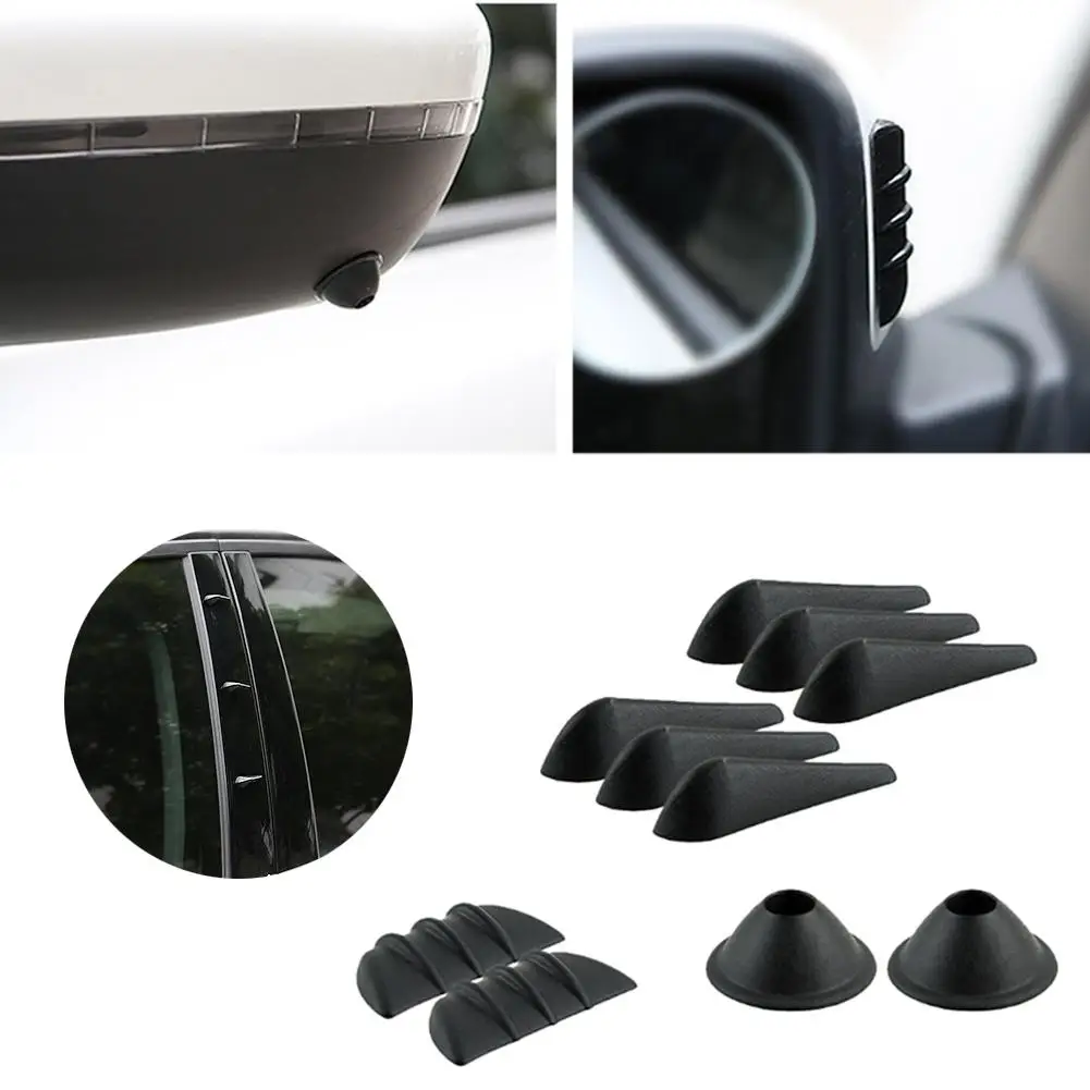 

10Pcs Universal Car Modified Deflector Automotive Spoiler Car Anti-Collision Anti-Noise Strip Wind Noise Reduction Decorative