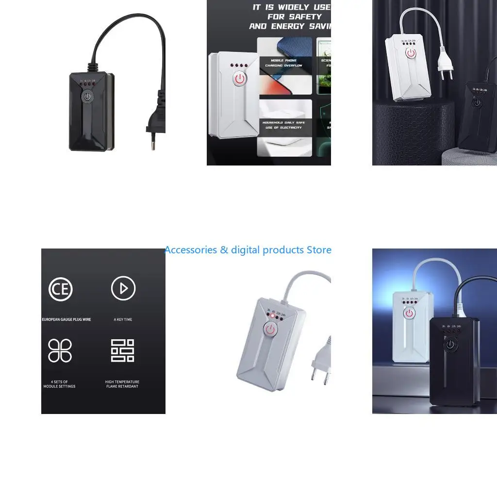 77JD 4 Presets Mechanical Timer Outlet 3H/6H/12H/24H Daily Cycle For Aquariums Light