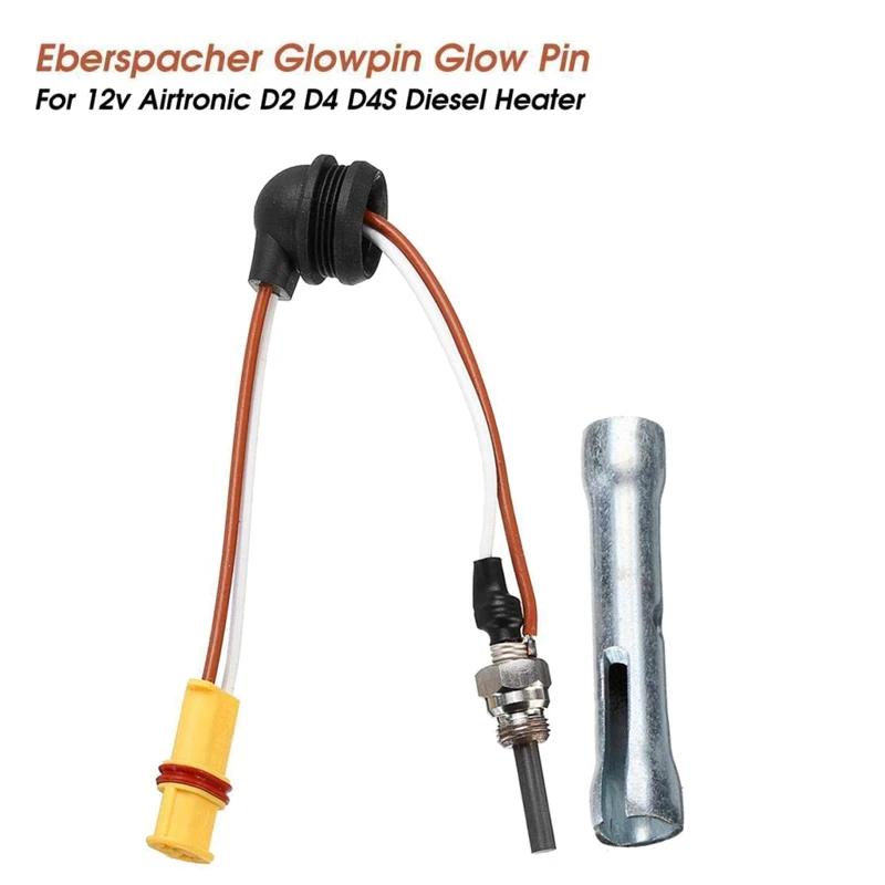 12V-24V Diesels Heater Met Sleutel Voor Eberspacher Glowpin Glow Pin Plug 1000-8000KVA Voor Airtronic D2 D4 d4S