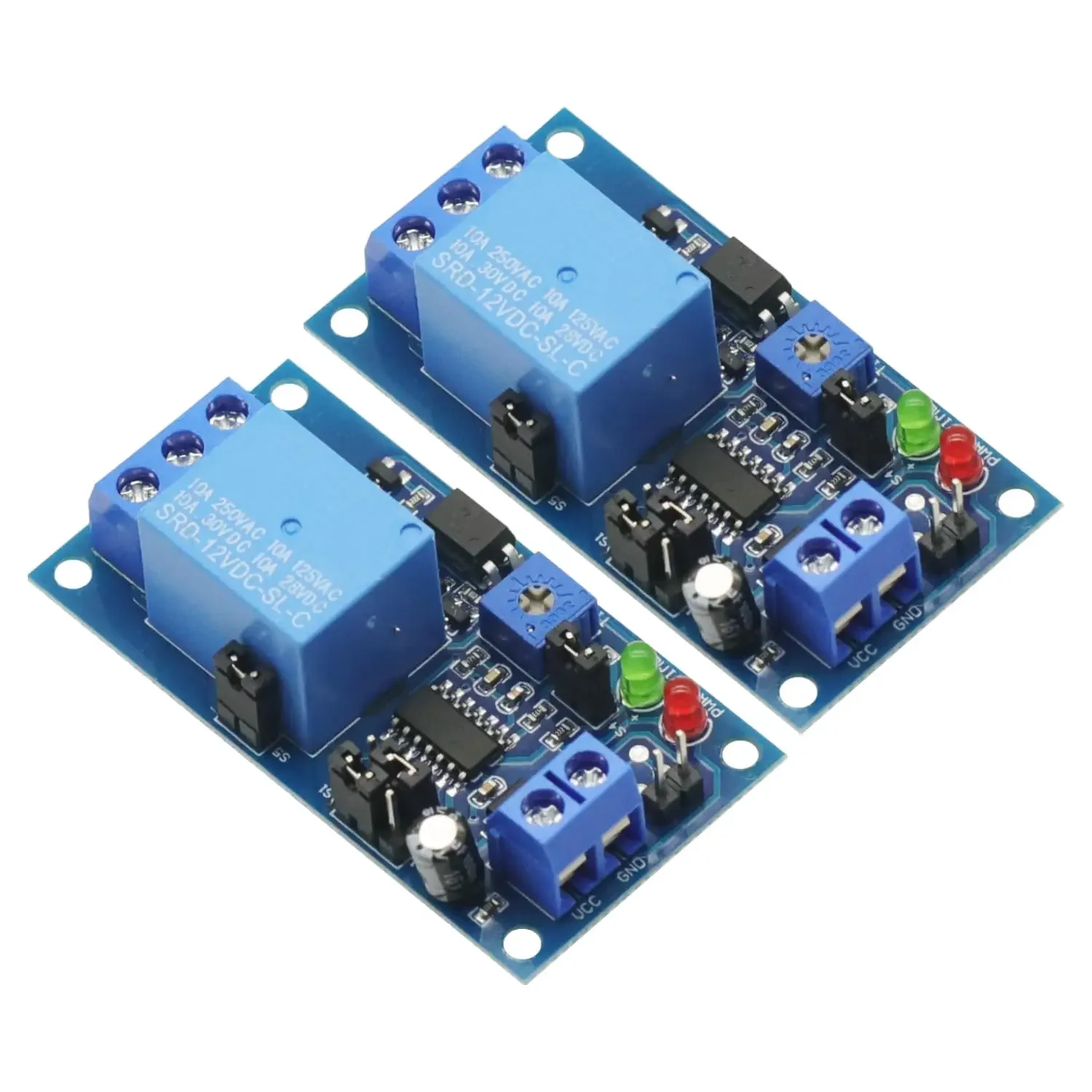 

Adjustable Time Delay Relay Module 5V 9V 12V Normally Open Trigger Electronic Delay Switch for Turn On/Off 5s to 100s