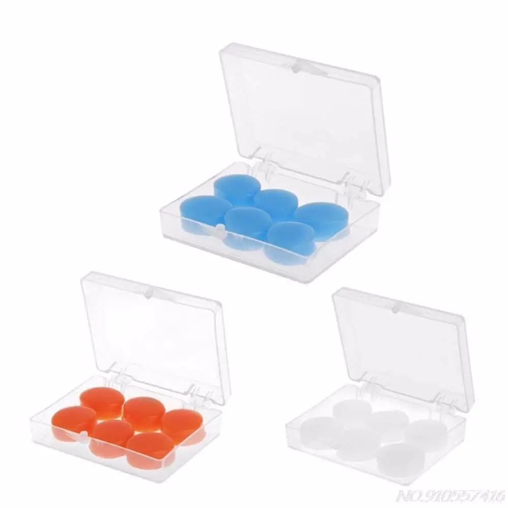 Protège-oreilles en silicone souple insonorisé, bouchons d'oreille, cache-oreilles, fournitures de sports nautiques, aide au travail et à l'étude, 6 pièces