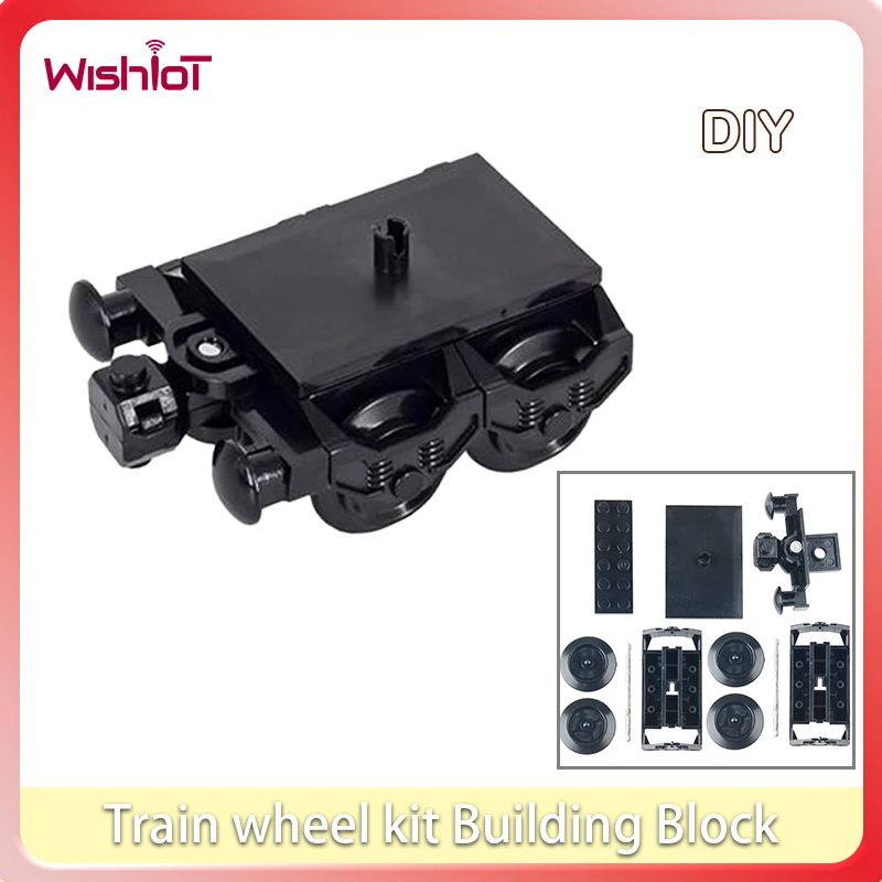 Kit de rueda de tren, piezas de bloques de construcción MOC DIY, Compatible con ladrillos de tren urbano, piezas sueltas, accesorios para niños, Juguetes