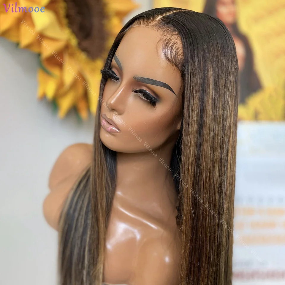 Highlight Human Hair HD โปร่งใส 13x4 ผ้าไหมวิกผมบราซิล Body Wave วิกผมน้ําผึ้งสีบลอนด์สีผ้าไหมฐานวิกผมลูกไม้ด้านหน้าด้านหน้า