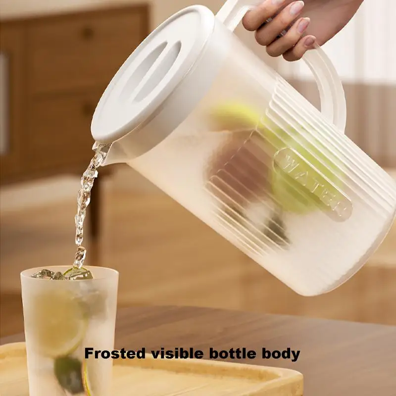 

Large Capacity Cold Water Pitcher With Lid Clear Tea Bottle Leakproof Refrigerator Drinks Juice Storage Tank Beverage Container