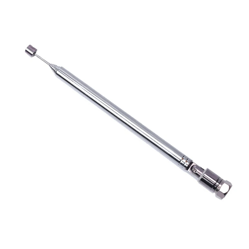 F Type Telescopic Antenna 180 Degree Bendable for w/ 3 Adapters Telescopic Antenna No Rust Anti-noise Anti-interference