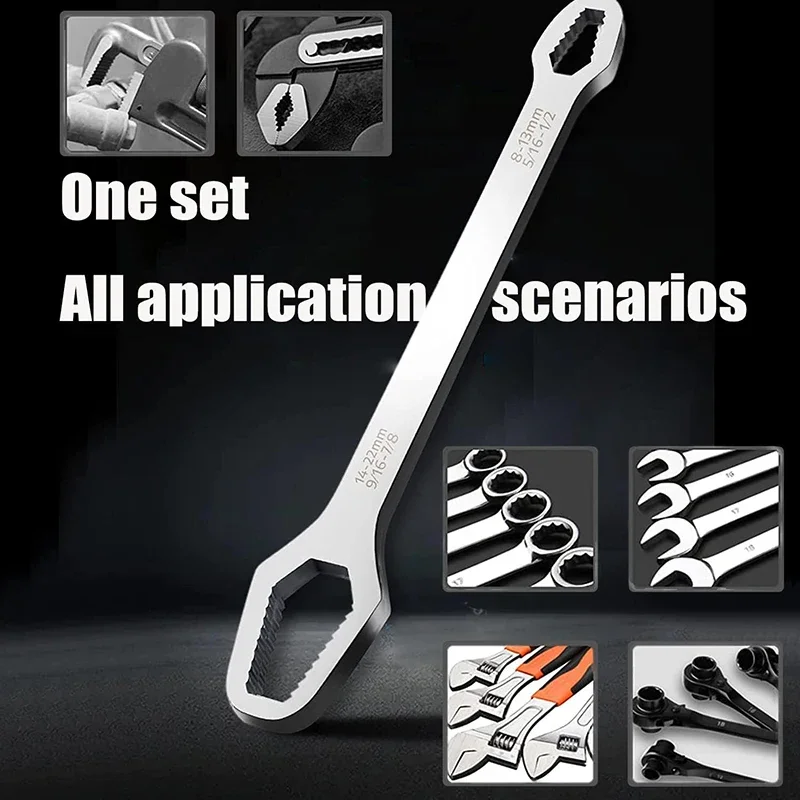 8-22mm Multifunctional  Torque Torx Wrench Set Metal Hand Tool Car Bike Repair Tools Double  labor saving