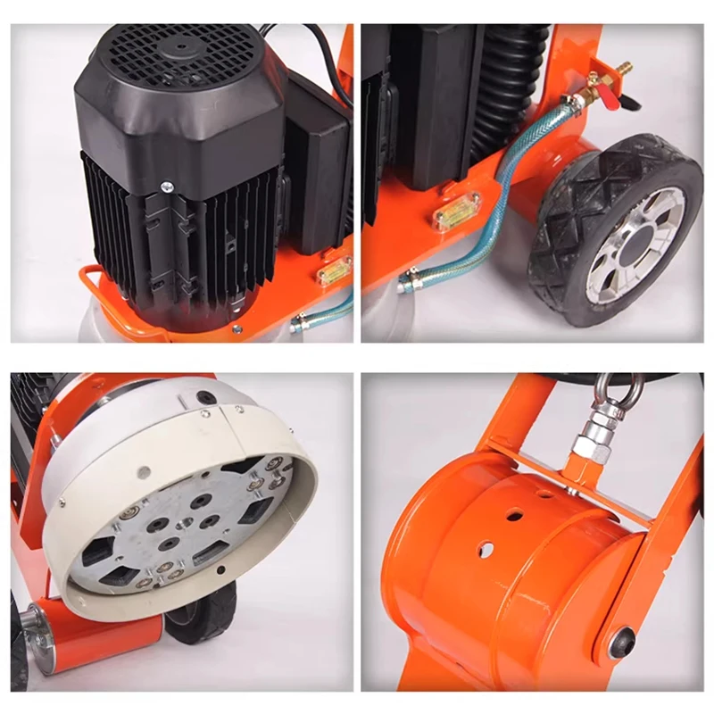 Electric Concrete Grinder 2.2KW Walk-Behind Concrete Polisher Suitable for Polishing Granite and Marble Surfaces Flo(Customized)