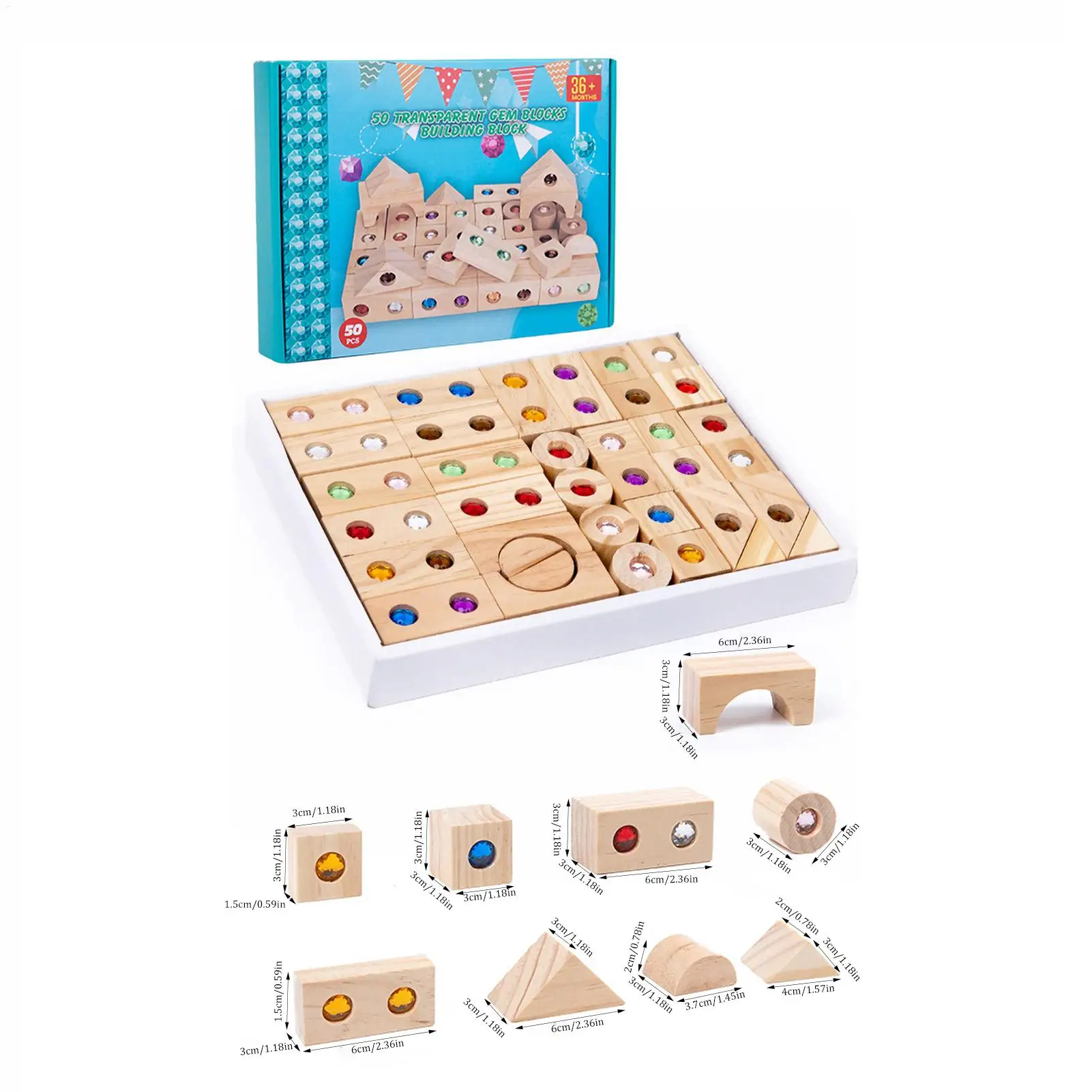 Rainbow Stacking Block Rainbow Stacking Cube Toy Set Rainbow Stacking Tower Game Acrylic Block Construction for 3 Years Old