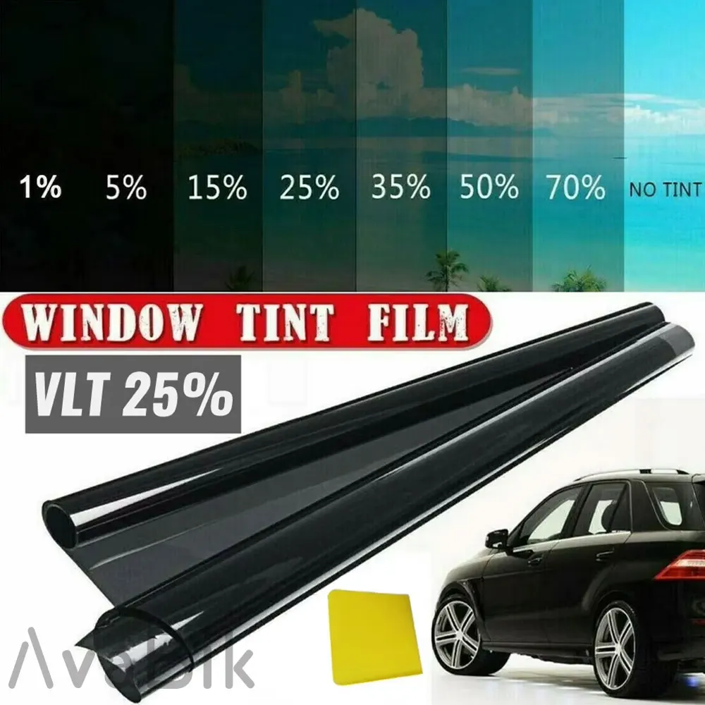 VLT 25% Car Sun Shade Windshield Tint Film for Cars Privacy Car Shade Front Windshield Heat & UV Block Blackout Window Film