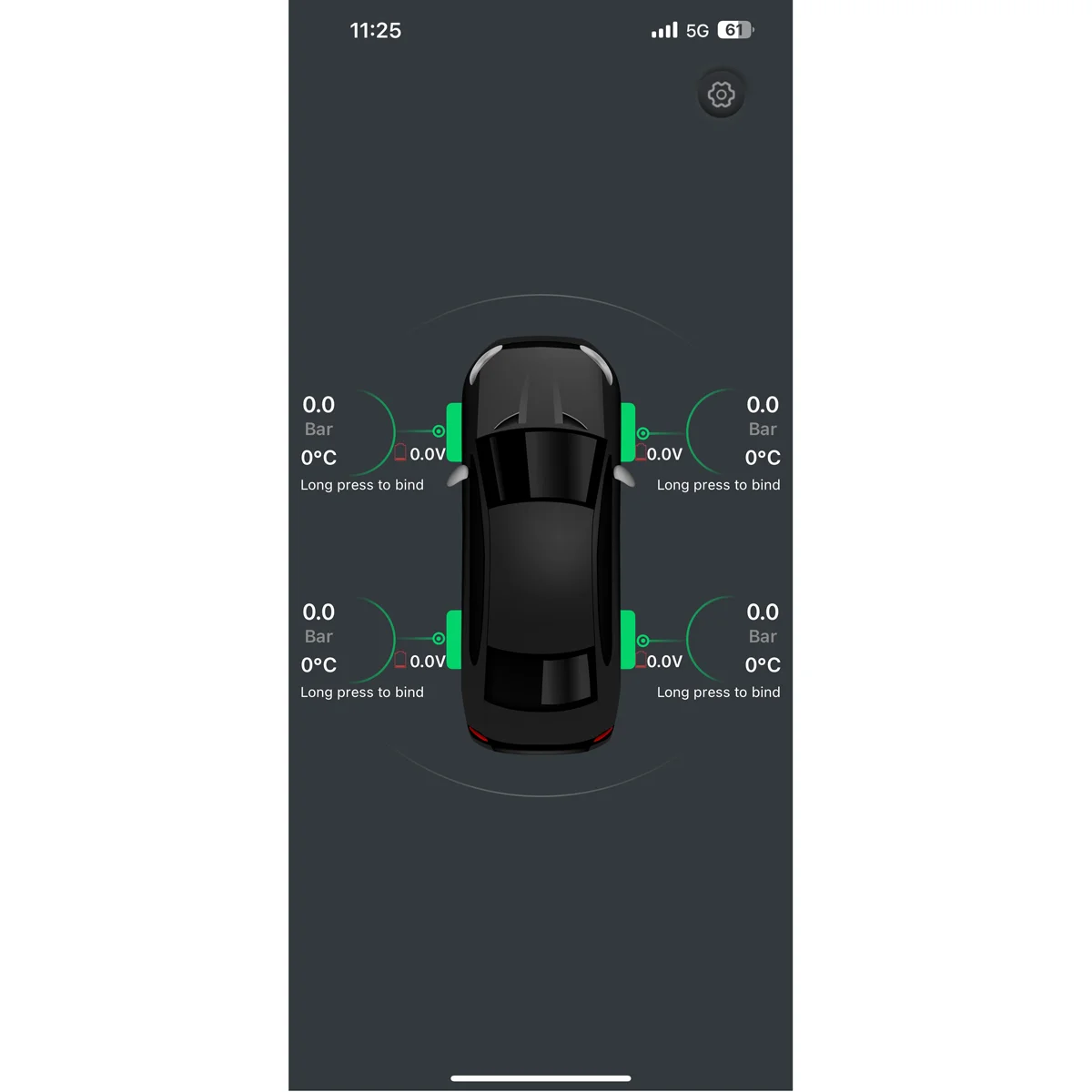 APP TPMS Wireless Auto Car Tire Pressure Monitoring System with 4 Sensors  for iphone ios Android