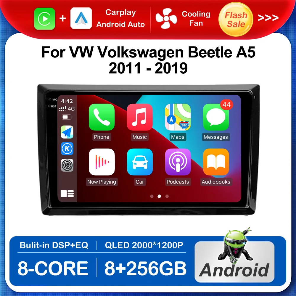 

Car Video Multimedia Intelligent System 9 inch for VW Volkswagen Beetle A5 2011 - 2019 Wireless Carplay BT GPS Navi WiFi DSP 4G