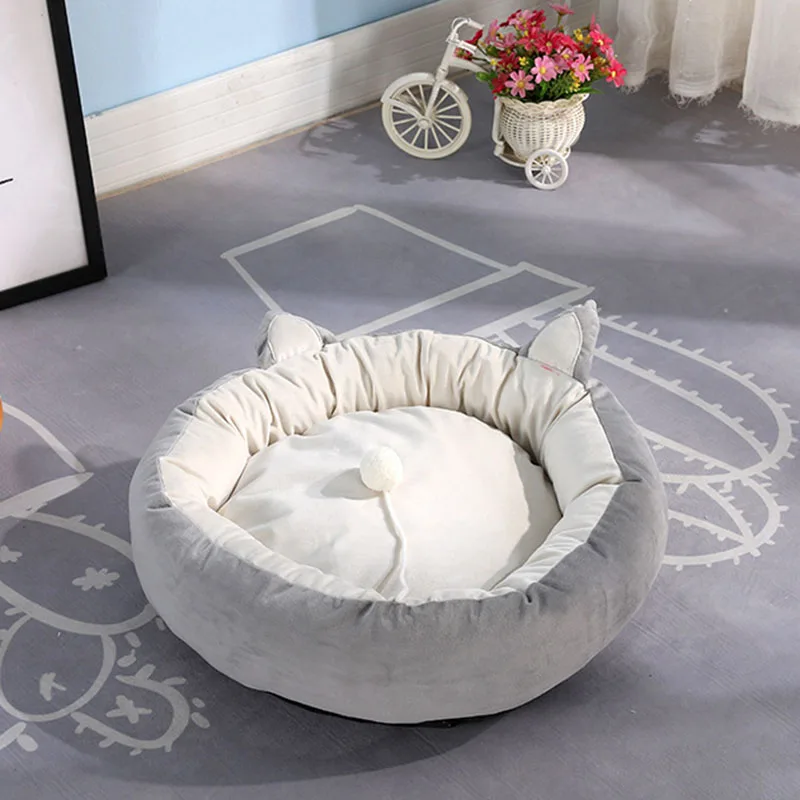 

Round Sleeping Cushion Bed for Small Dogs, Cat Nest, Supplies Products, Pet Bed Accessories, Winter, Pat, Items