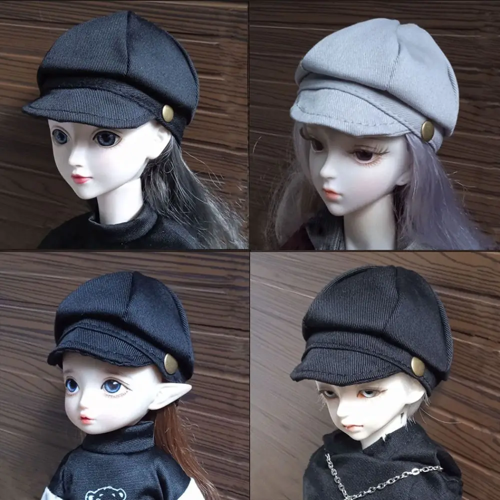 Modieuze Pop Achthoekige Cap DIY Handgemaakte Schattige Mannelijke/Vrouwelijke Pop Baret Hoed Kids Gift Speelgoed voor 1/3 1/4 1/6 Bjd Poppen