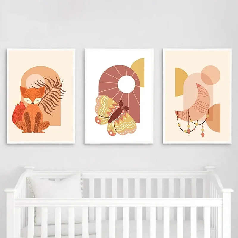 Modern living room decorative painting bedroom dining room canvas painting simple animal children's room hanging painting